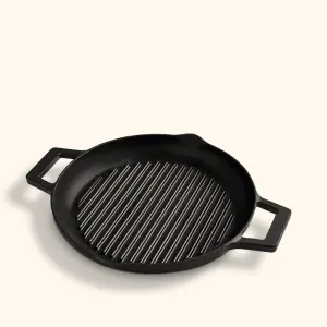 مقلاة جريل بمقبضين – Alma Cast Iron