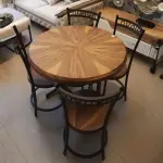 سفرة رومانتيك – Round Dining Table Set (4 Chairs)