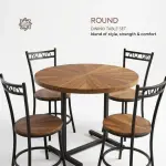 سفرة رومانتيك – Round Dining Table Set (4 Chairs)
