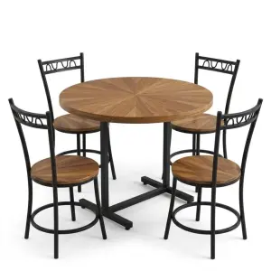 سفرة رومانتيك – Round Dining Table Set (4 Chairs)