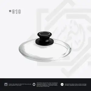 غطاء AMT زجاج دائري حراري – مقاس 18 سم