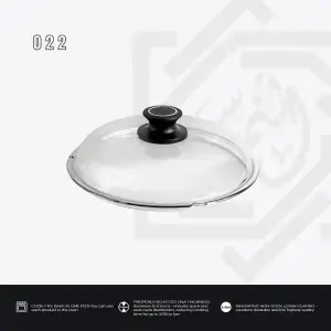 غطاء AMT زجاج دائري حراري – مقاس 22 سم