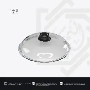 غطاء AMT زجاج دائري حراري – مقاس 24 سم
