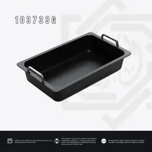 طاجن مستطيل بيد – ارتفاع 10 سم، مقاس 32.5×34.5 سم