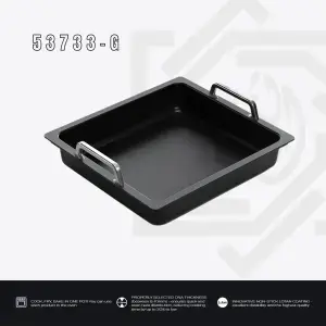 طاجن مستطيل بيد – مقاس 32.5×35.5 سم