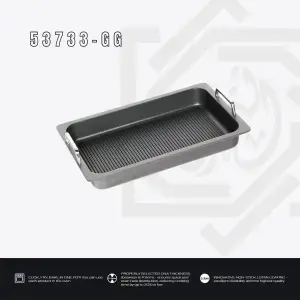 طاجن جريل مستطيل بيد – مقاس 32.5×35.5 سم