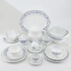 طقم أركوبال تيلاندي 116 قطعة ماتشينج Lanna Pearl