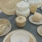 طقم أركوبال تيلاندي 116 قطعة ماتشينج Latte Spring Flower