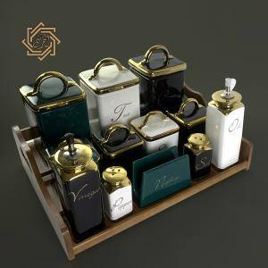 طقم توابل12 قطعه +استاند