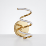 أبليك مودرن 3 ألوان إضاءة – ستانلس ستيل بخطوط ذهبية