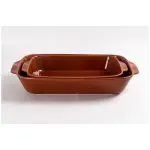 طقم طاجن فرن بورسلين مستطيل 2 قطعة بيد رويال ألفريدو – 45 × 26.9 × 9.5 سم