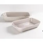 طقم طاجن فرن بورسلين مستطيل 2 قطعة بيد رويال ألفريدو – 45 × 26.9 × 9.5 سم