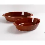 طقم طاجن فرن بورسلين رويال ألفريدو بيضاوي 2 قطعة بيد – 43 × 23 × 10.8 سم