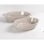 طقم طاجن فرن بورسلين رويال ألفريدو بيضاوي 2 قطعة بيد – 43 × 23 × 10.8 سم