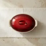 طاجن فرن بورسلين بيضاوي بغطاء رويال ألفريدو – مقاس 40 × 10.8 × 26.2 سم