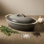 طاجن فرن بورسلين بيضاوي بغطاء رويال ألفريدو – مقاس 40 × 10.8 × 26.2 سم