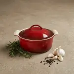 طاجن فرن بورسلين دائري بغطاء رويال ألفريدو – مقاس 24 × 11.5 × 24.5 سم