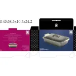طاجن فرن بورسلين مستطيل بغطاء رويال ألفريدو – مقاس 38.5 × 10.5 × 24.5 سم